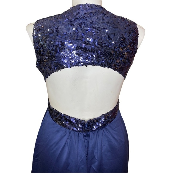 ModCloth Fervour Navy Gown Sequin Accent Size XL - Picture 6 of 15